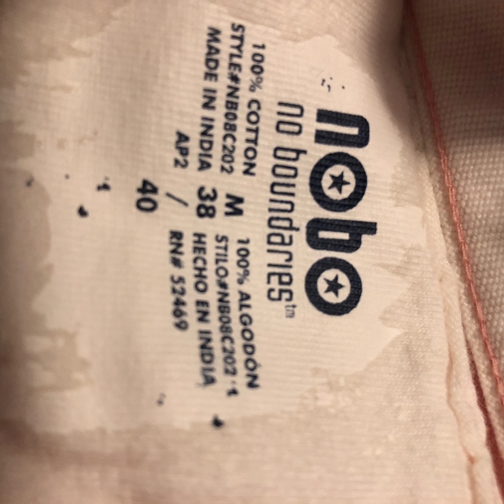 EUC nobo no boundaries Mens Pink & White Short Sleeve Pull Over Shirt M 38/40 - Picture 3 of 4